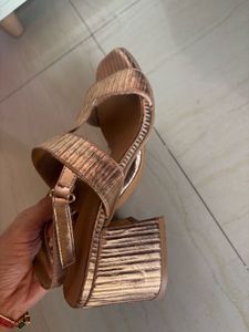 Rose Gold Strappy Sandals