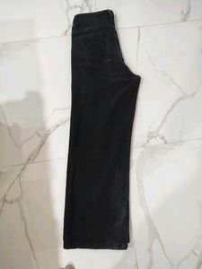 Black Wide Leg Denim Pants