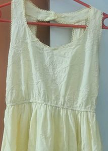 Light Yellow Embroidered Maxi Dress