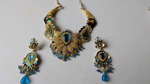 Exquisite Peacock Design Necklace &amp; Earrings