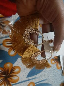 Gold Colour Earring  And Ring