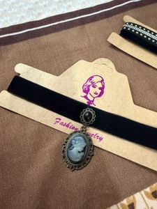 Set of 3 Black Velvet Chokers