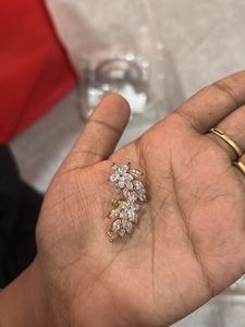 Sparkling Crystal Leaf Stud Earrings