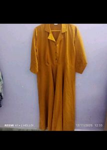 🥳 offer 🥳Mustard Yellow Collared Kurta