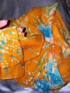 Long Orange Neck Scarf
