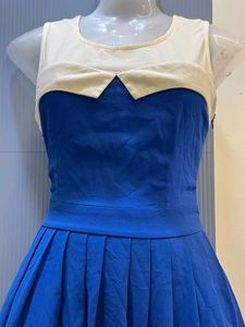Charming Blue &amp; White A-Line Dress