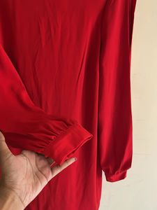 Chic Red Long Sleeve Dress