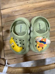 Cute Green Crocs with Banana & Duck Charms