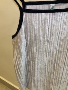 Elegant silver Velvet top