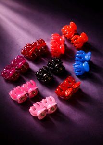 Colorful Mini Hair Claws - Set of 9 with 18 pieces