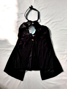Black Babydoll Nighty With Thong