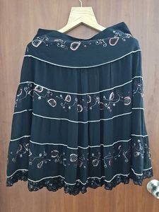 Whimsical fairycore/boho Embroidered Skirt