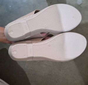 Comfortable Beige Wedge Sandals