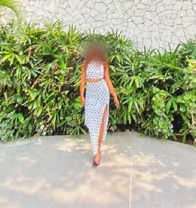 Polka Dot Crop Top and Skirt Set