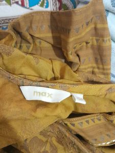 A mustard yellow anarkali kurta