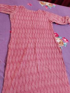 Light Mauve Color Straight Kurti