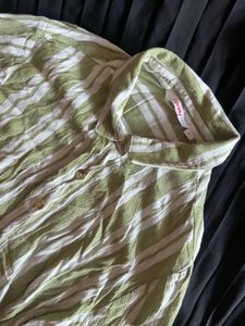 Striped Button-Up Tunic