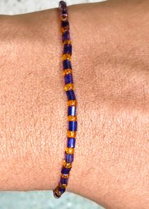 Beaded Bracelet - Blue & Orange