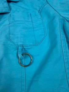 BEVO Exclusive Blue Short Sleeve Button-Up Shirt