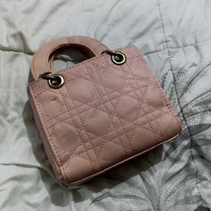 Daisy Pink Quilted Mini Bag