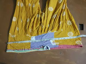 Women's Yellow Printed Palazzo Pants dupatta