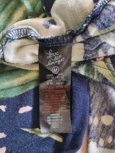 Tropical Print Wrap Robe