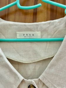 Chic Beige Button-Up Shirt