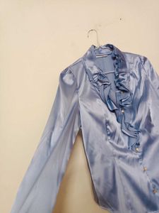 korean front frill pattern blouson