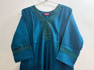 kurti with lace design