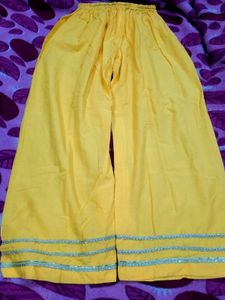 Yellow Striped Kurta Set