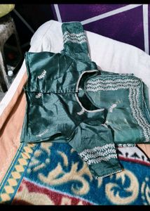 Beautyful Gotta patti embroidery organza saree wit