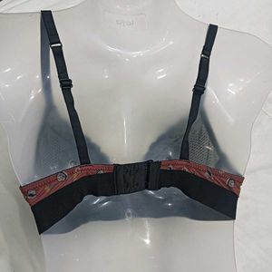 Elegant Black🪔 Lace Bra with Pink Bow