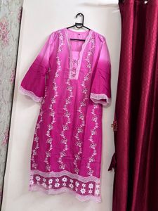Beautiful Pink Ombre Kurta Set