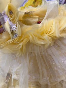 Adorable Yellow Ruffled Dress