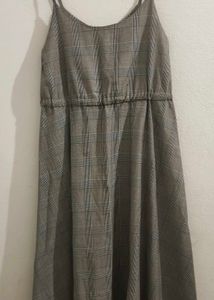 Plaid Button-Down Maxi Dress