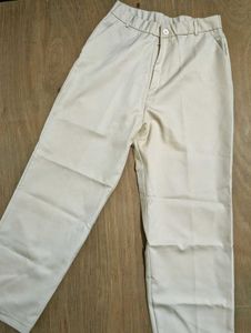 Beige Straight Leg Pants