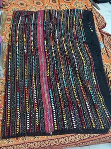 Beautifully Embroidered Black Saree