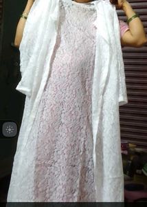 Sheer white transparent shrug cardigan
