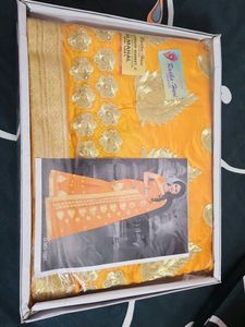 Beautiful Yellow Silk Saree
