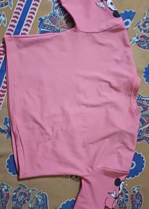 Pink Graphic Crop Top