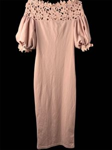 Pink Off-Shoulder Dress