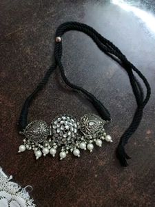 Elegant Silver Tone Choker