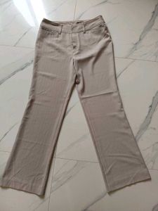 Classic Striped Beige Trousers