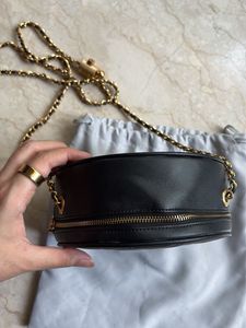 Charles &amp; Keith Black Quilted Round Bag
