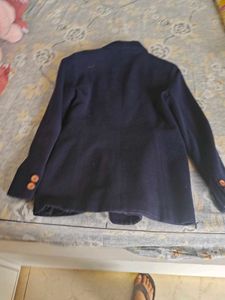 Classic Navy Wool Blend Blazer