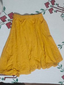 Stylish Yellow skater Mini Skirt