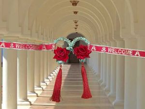 Royal Wedding Groom Entry Ribbon with Golden Lock