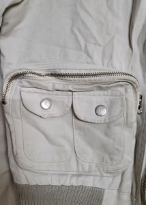 Stylish Military Pockets Jacket