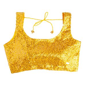 Sparkling Yellow Sequin Blouse