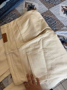 Cream Cargo Jeans